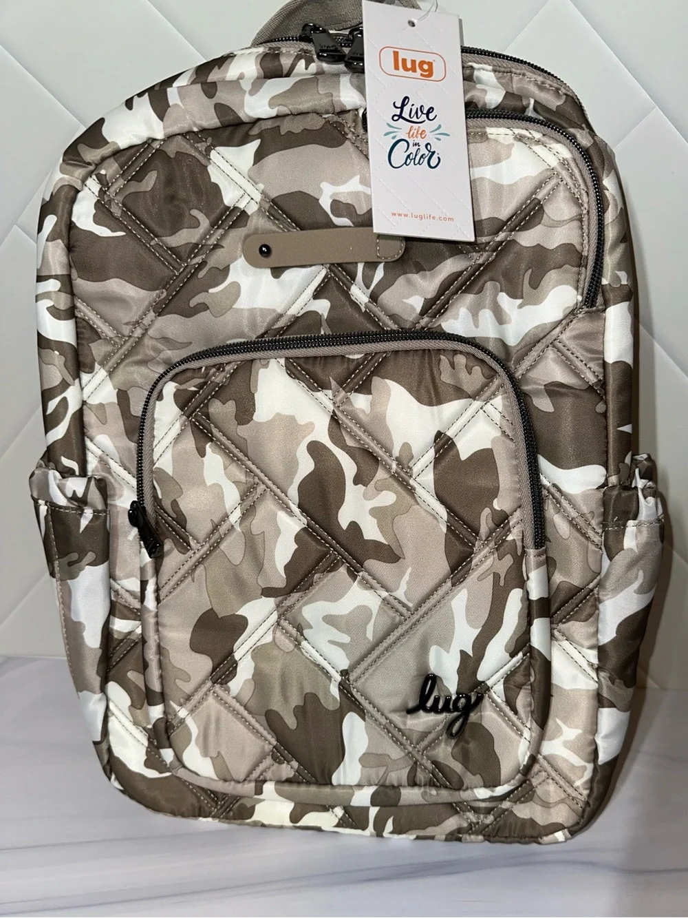 Lug Roadster backpack in Neutral Camo - NEW